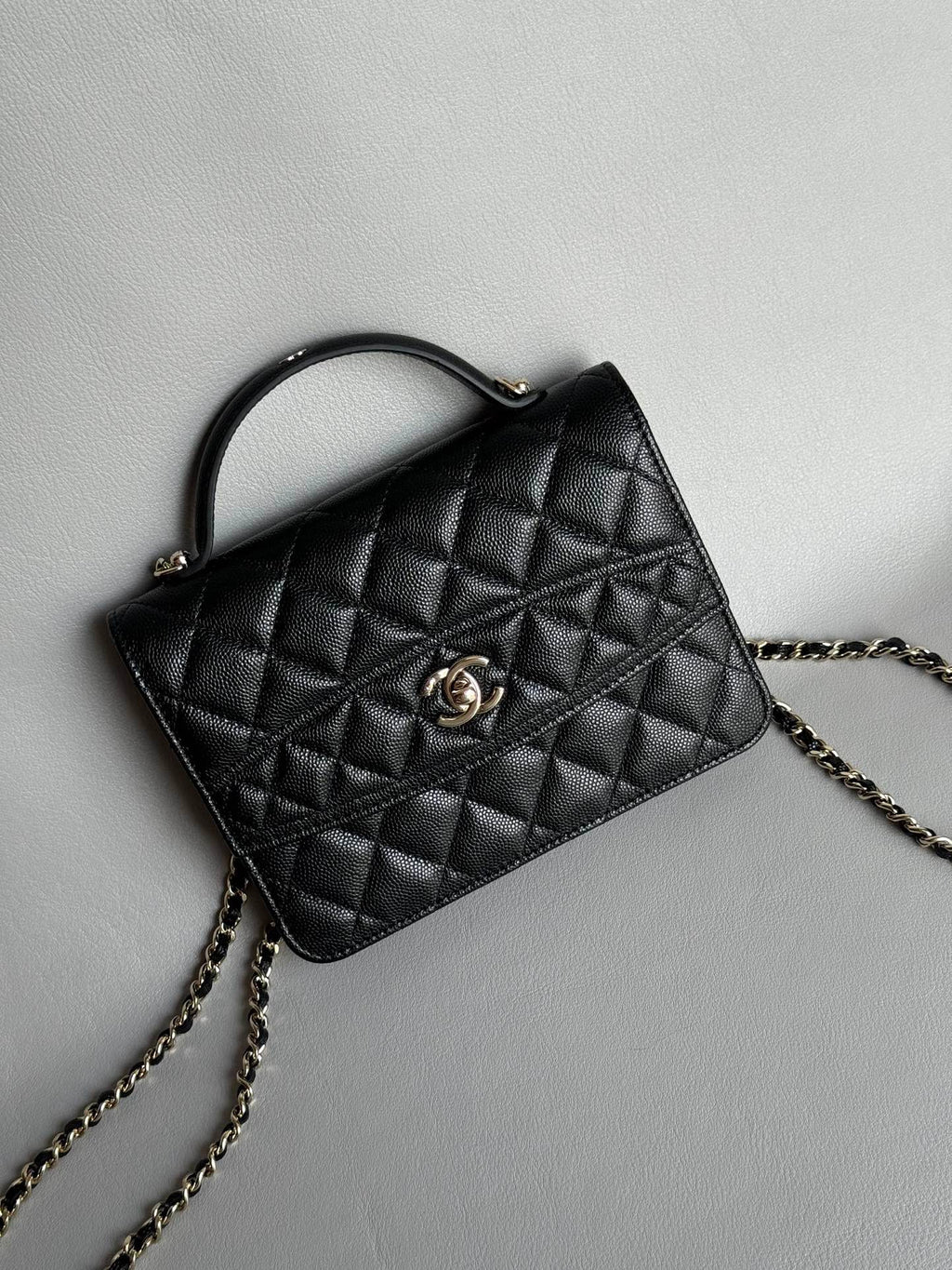 CHANEL-25C mini backpack golden/sliver