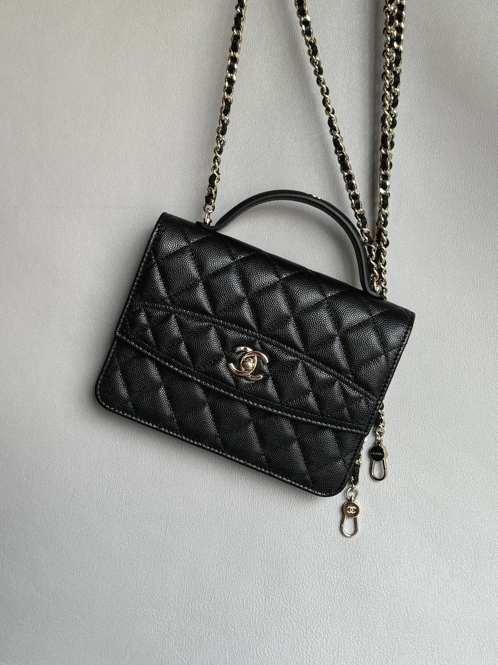 CHANEL-25C mini backpack golden/sliver