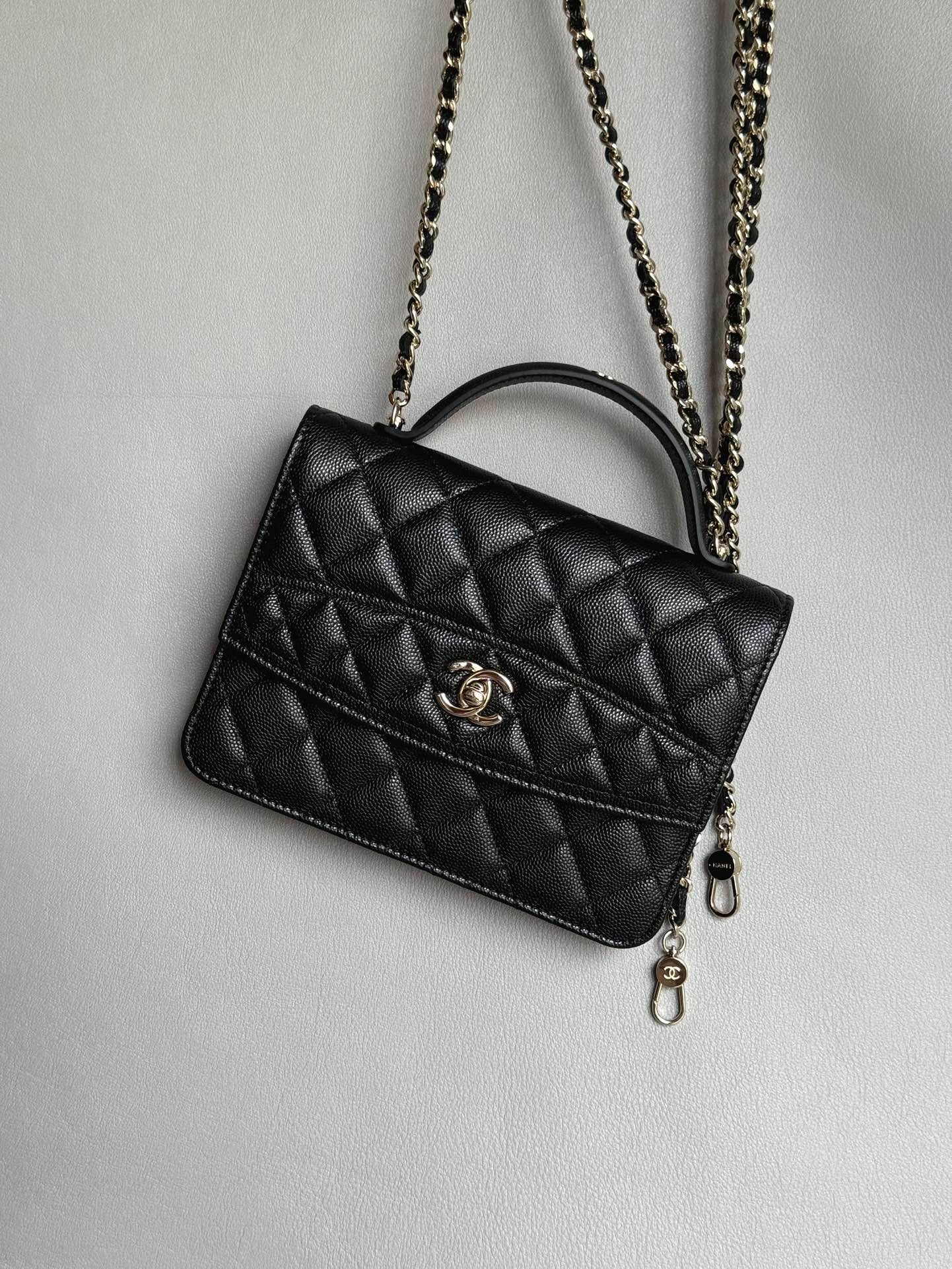 CHANEL-25C mini backpack golden/sliver