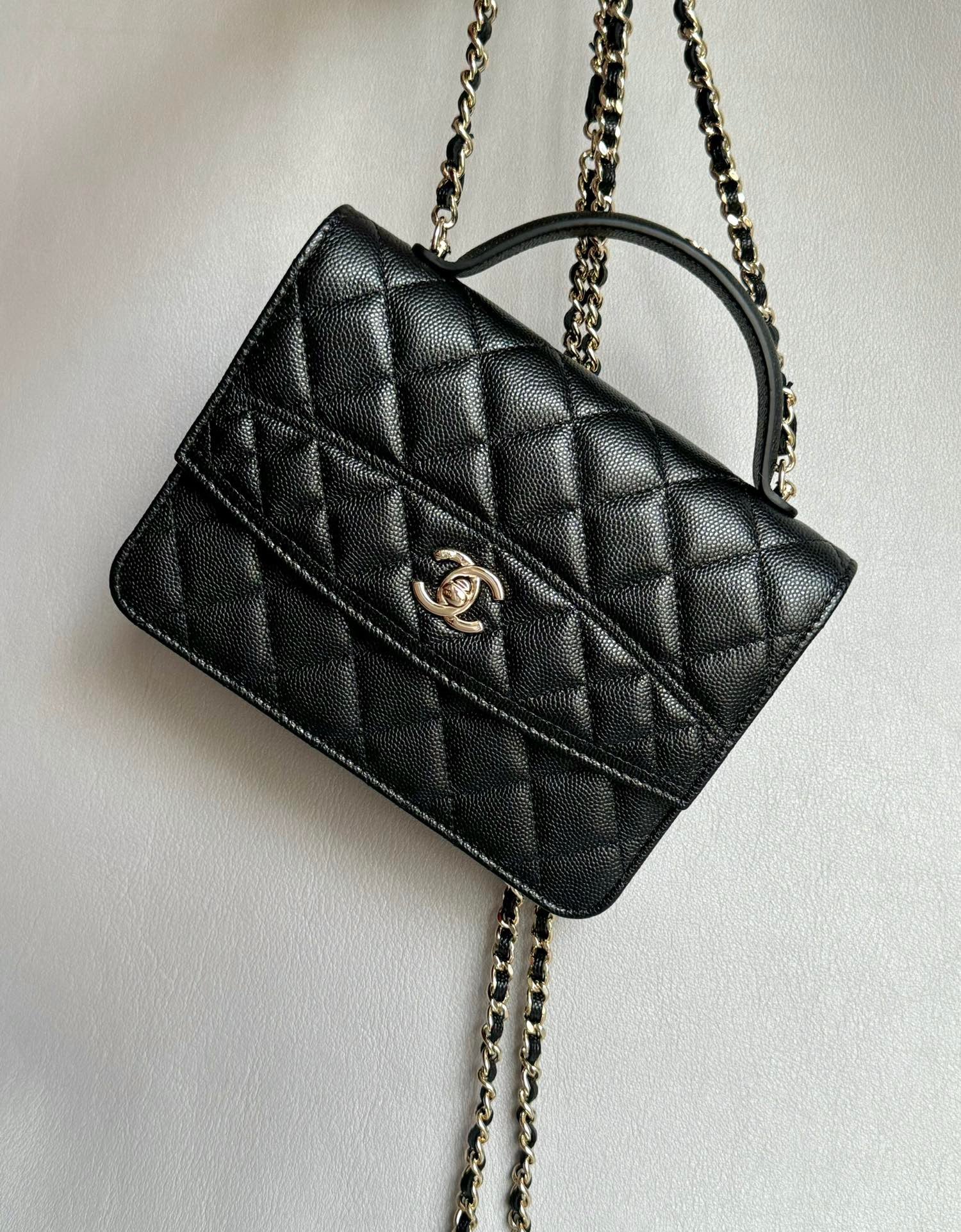 CHANEL-25C mini backpack golden/sliver