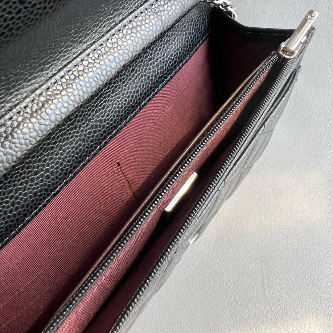 CHANEL-25A WOC bag golden/sliver