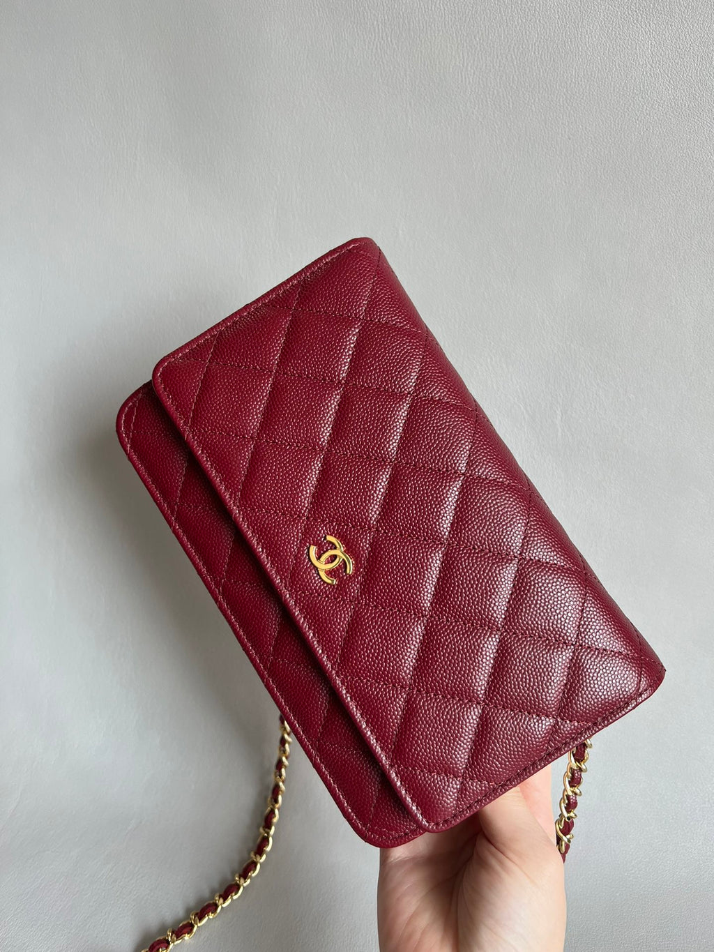 CHANEL-25A WOC bag golden/sliver