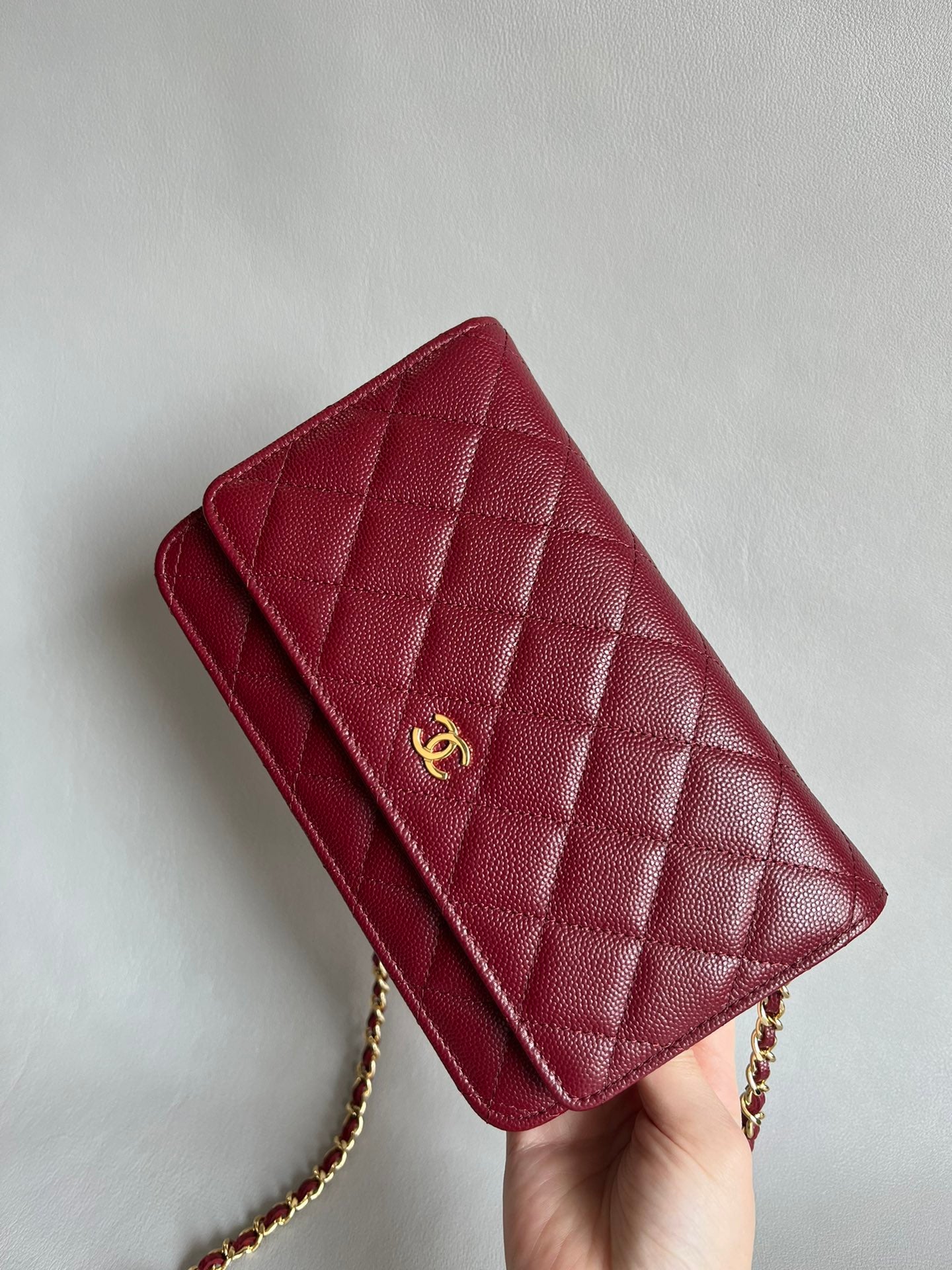 CHANEL-25A WOC bag golden/sliver