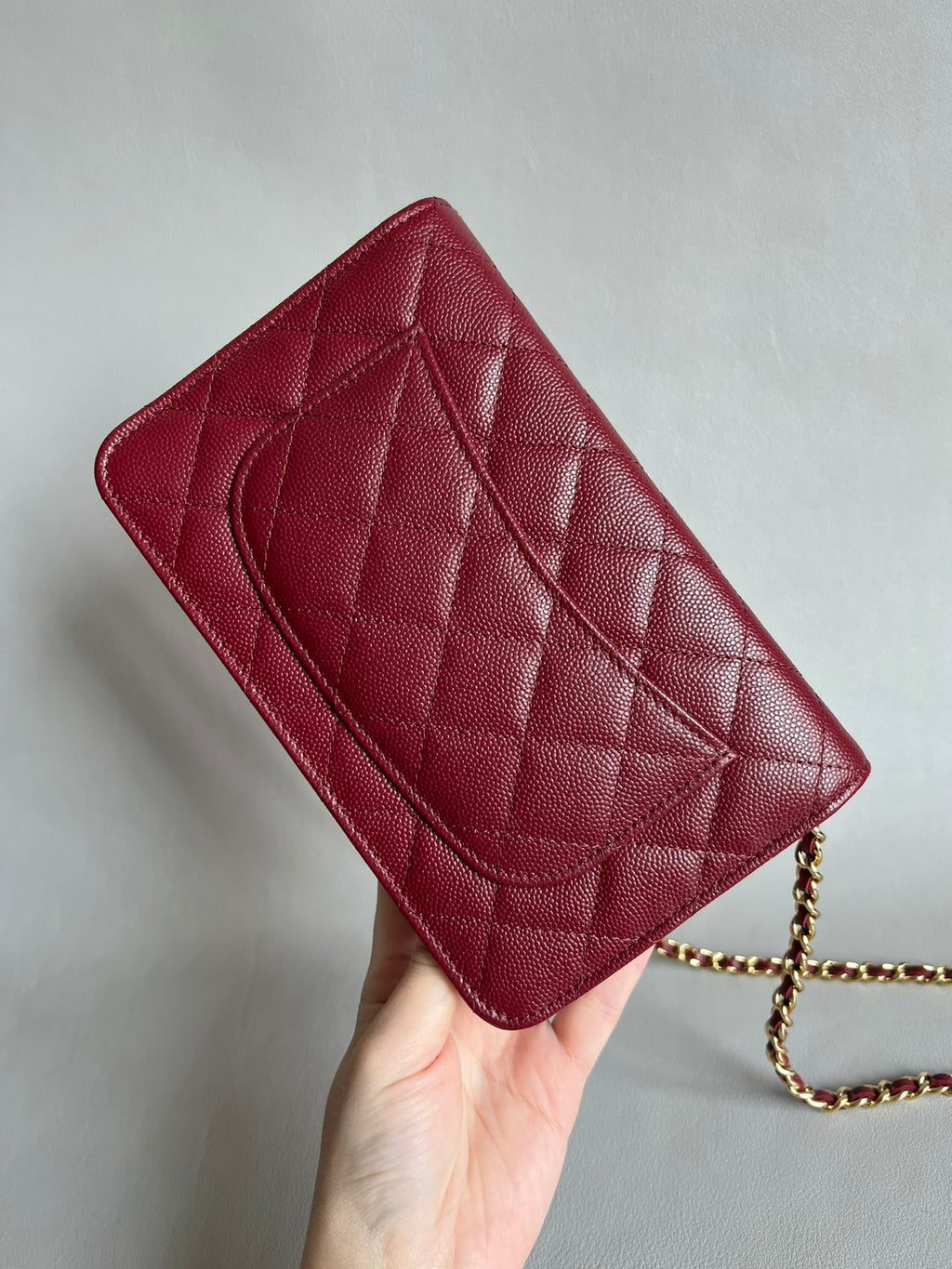 CHANEL-25A WOC bag golden/sliver