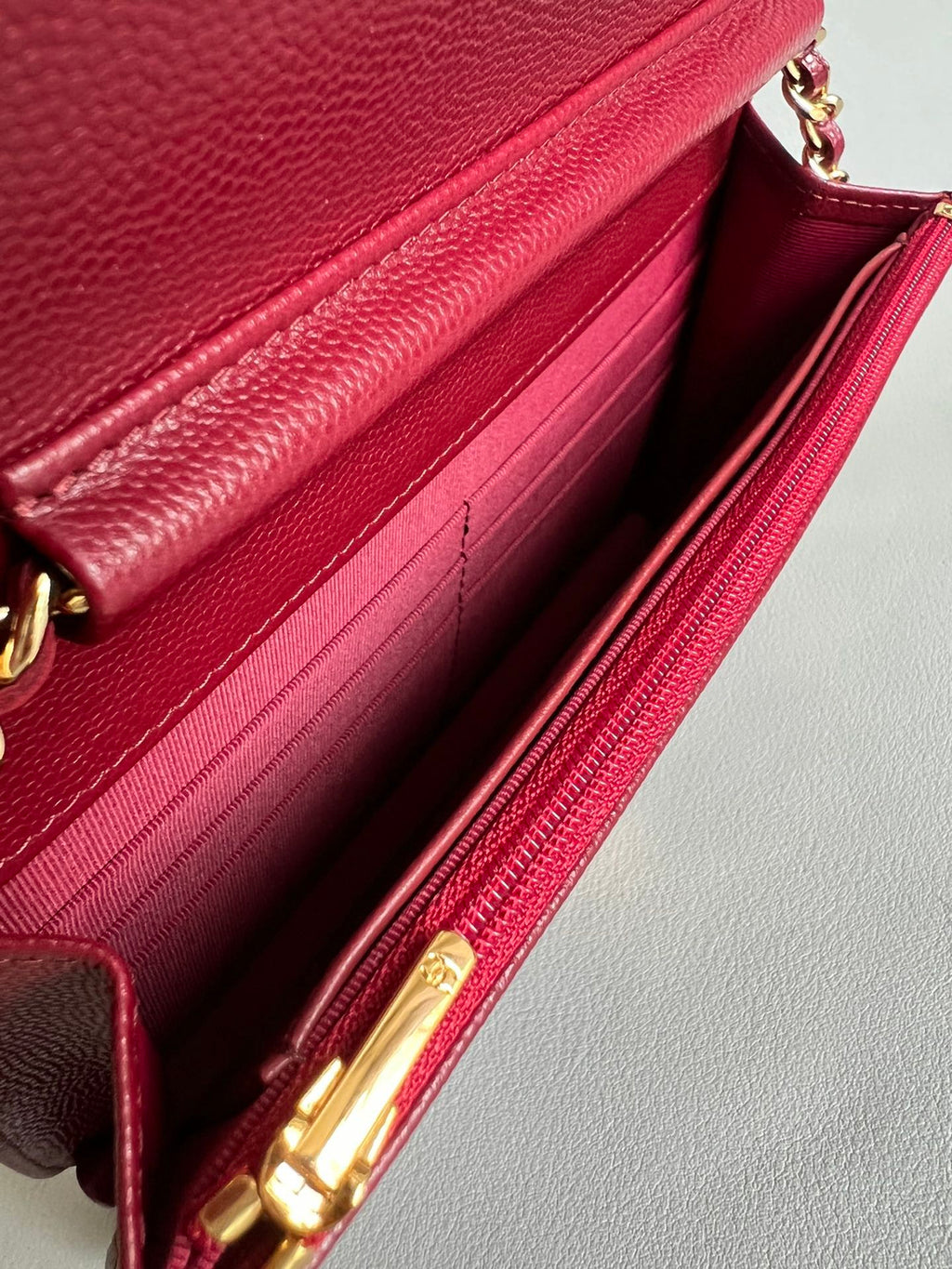 CHANEL-25A WOC bag golden/sliver