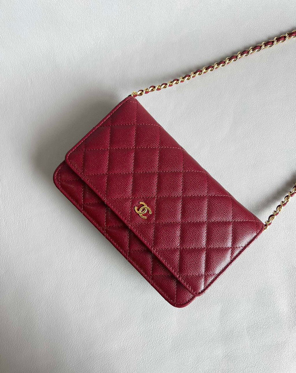 CHANEL-25A WOC bag golden/sliver