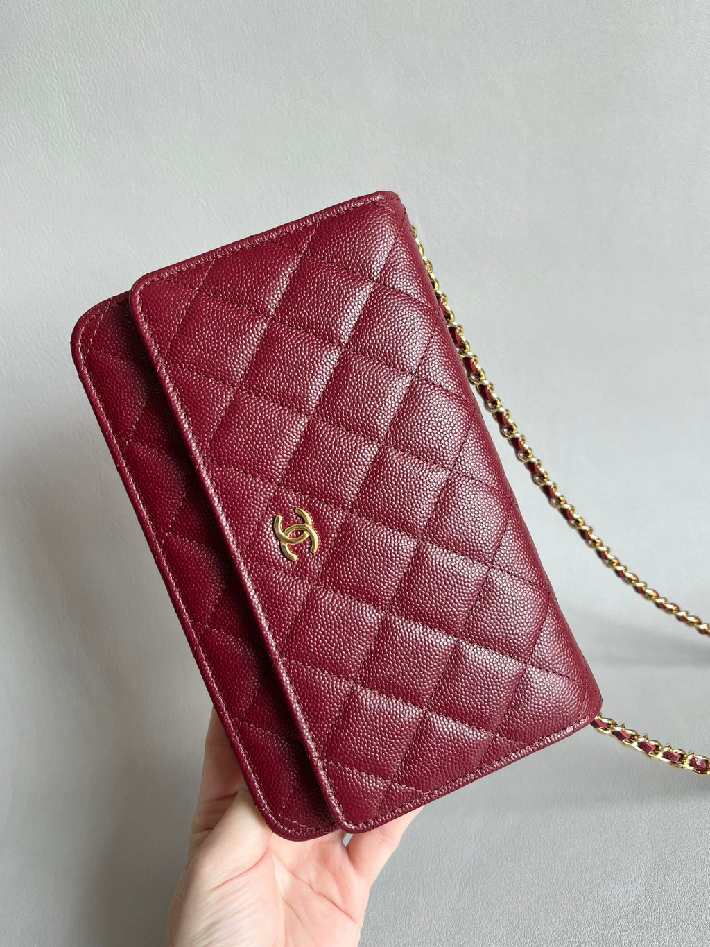 CHANEL-25A WOC bag golden/sliver