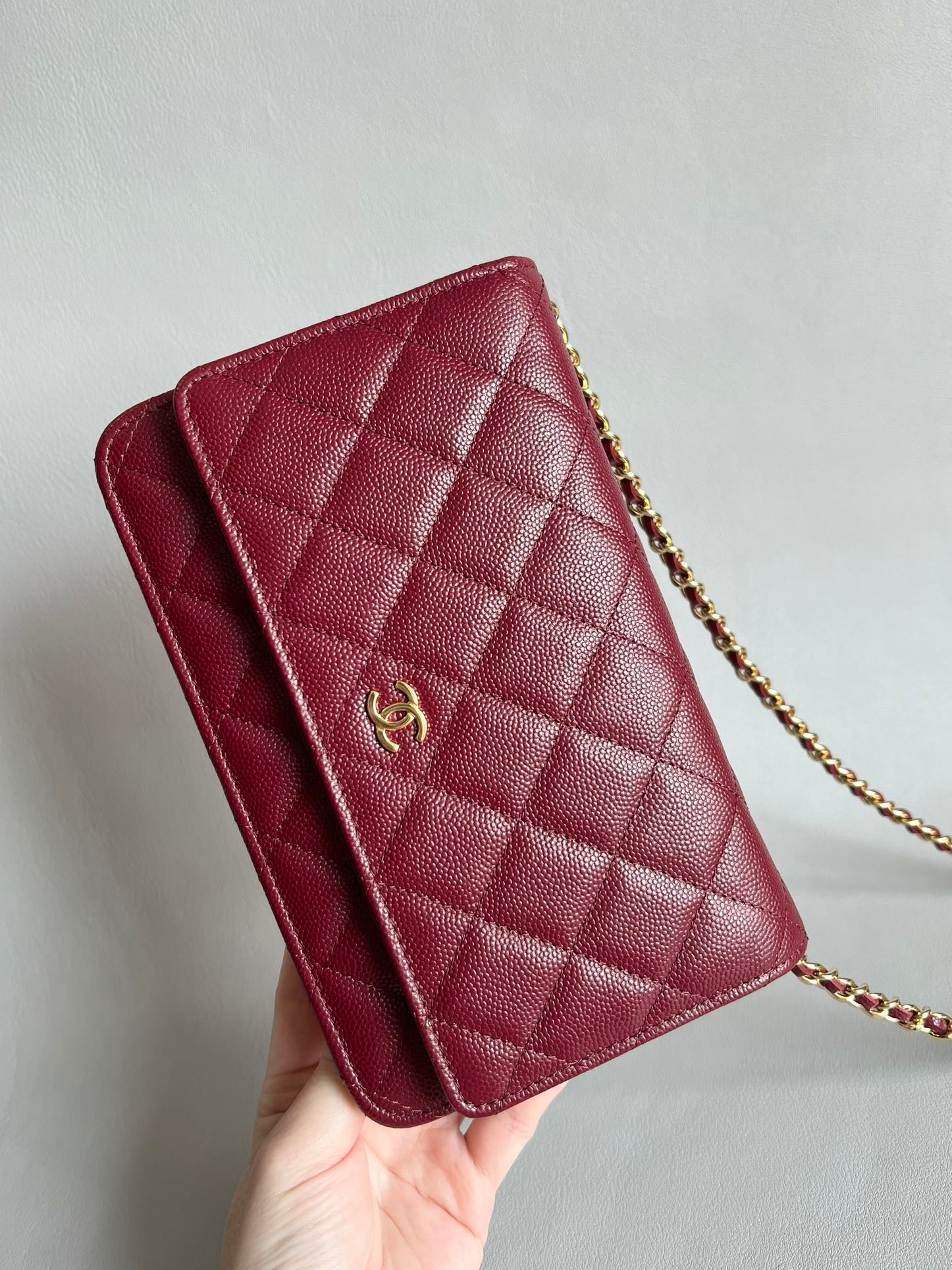 CHANEL-25A WOC bag golden/sliver