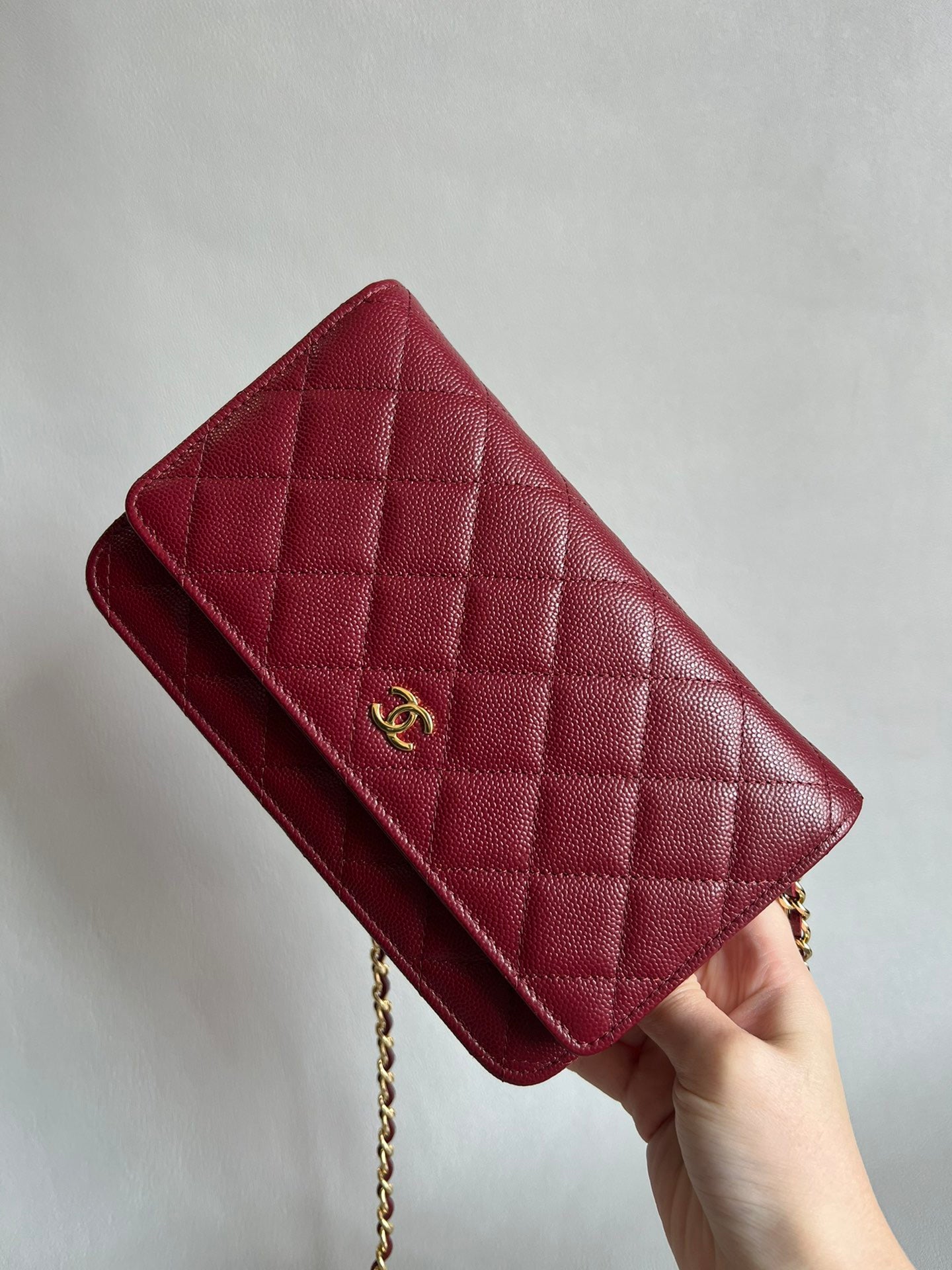 CHANEL-25A WOC bag golden/sliver