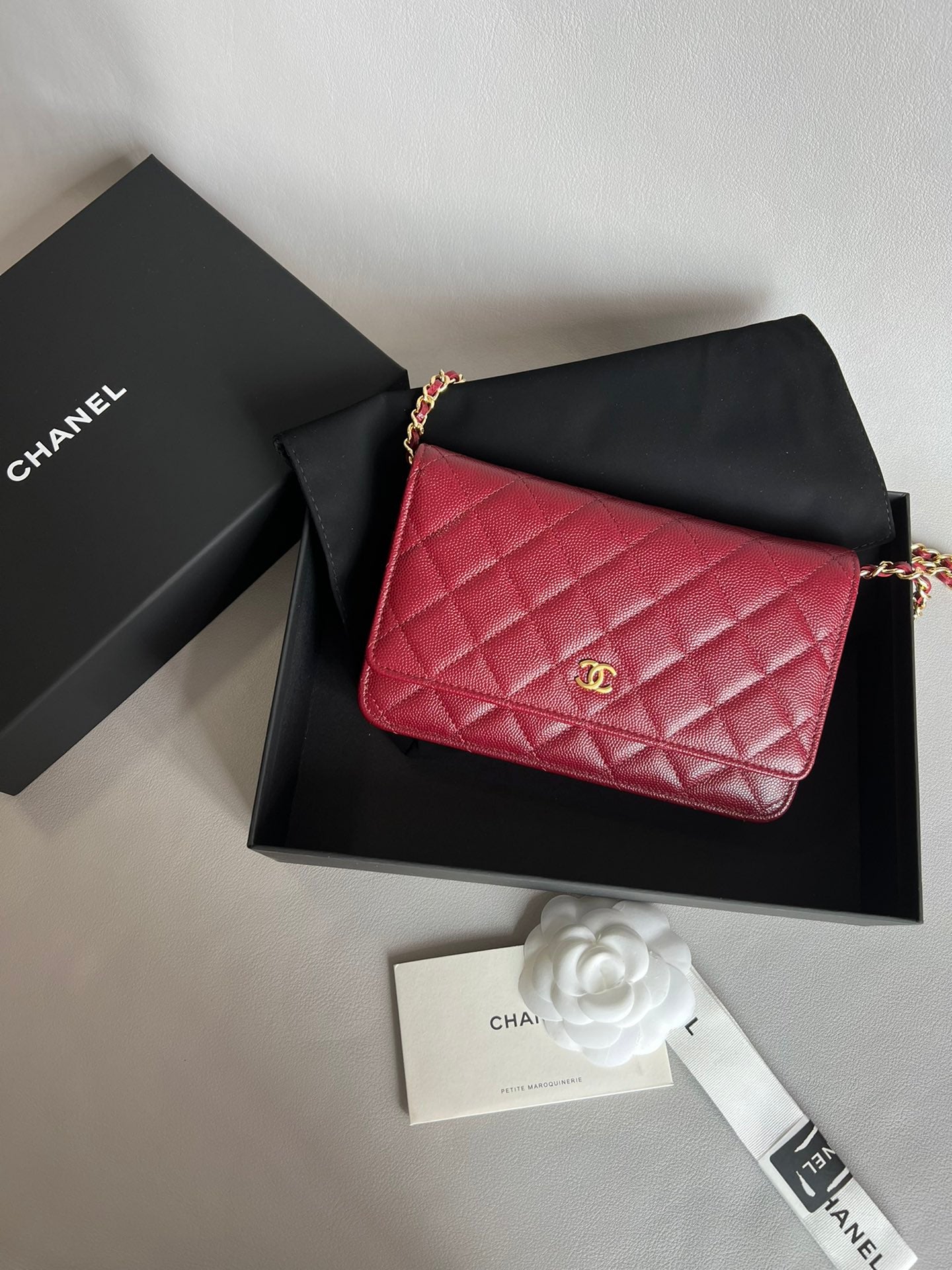 CHANEL-25A WOC bag golden/sliver
