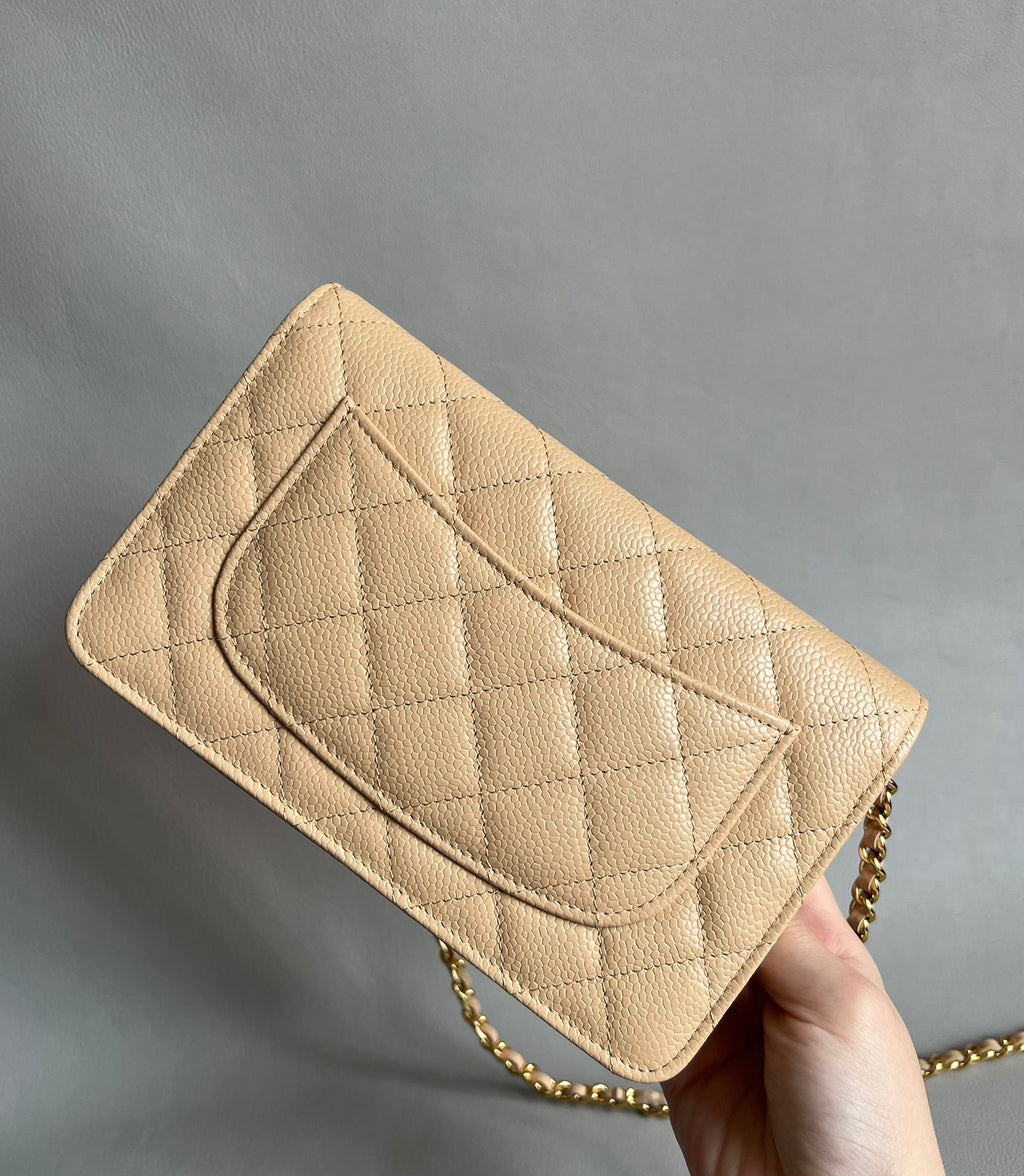CHANEL-25A WOC bag golden/sliver