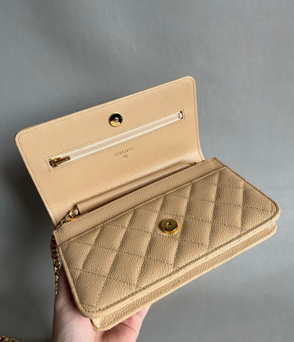 CHANEL-25A WOC bag golden/sliver