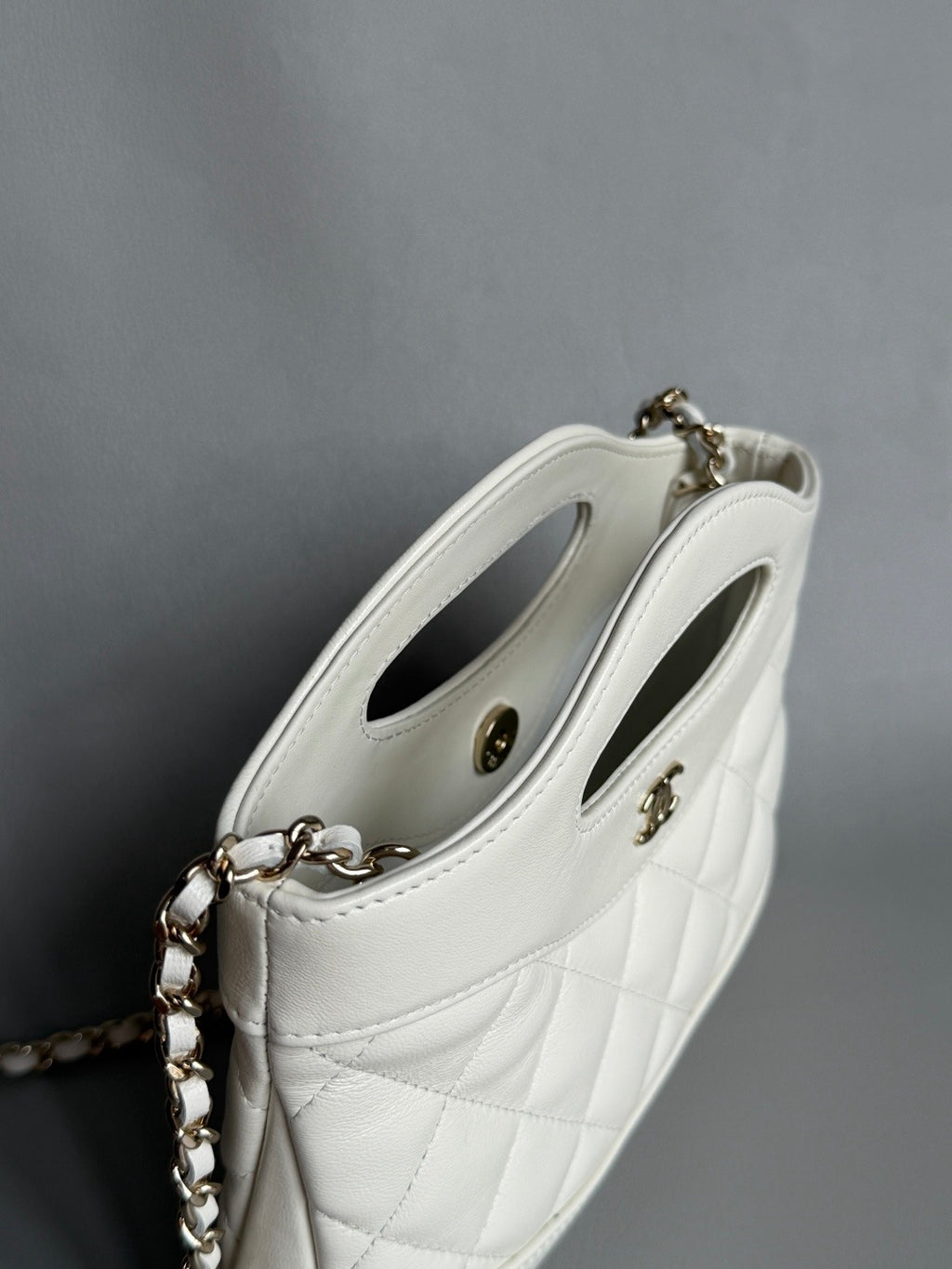 CHANEL-Nono 31 bag golden/sliver