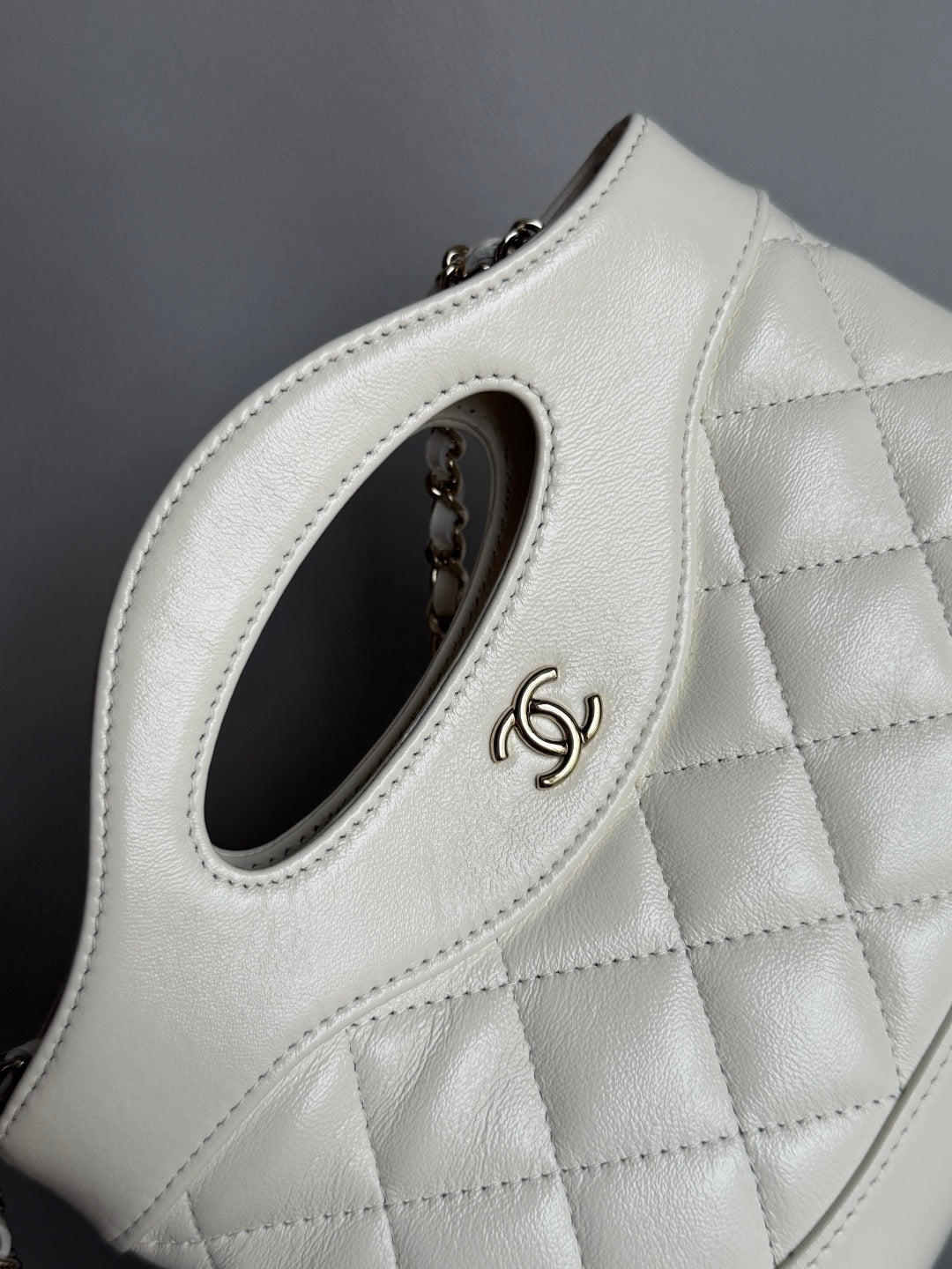 CHANEL-Nono 31 bag golden/sliver