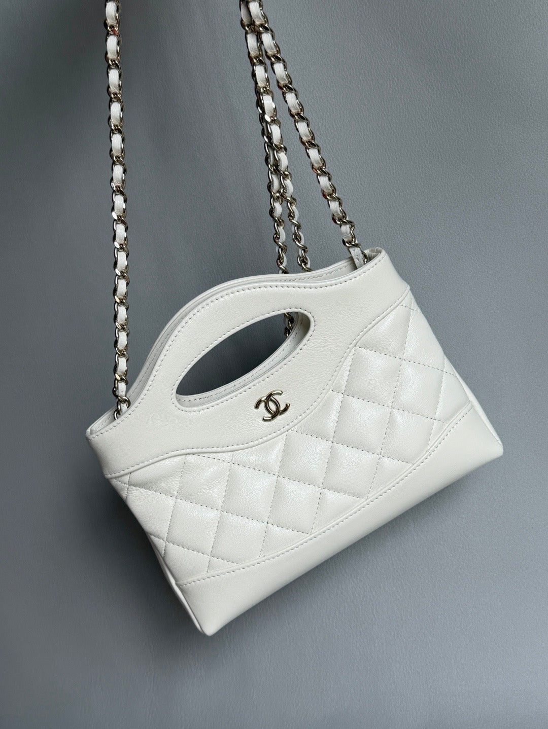 CHANEL-Nono 31 bag golden/sliver