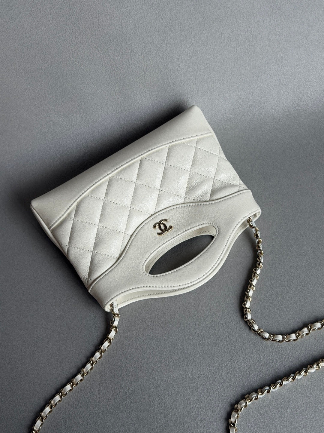 CHANEL-Nono 31 bag golden/sliver
