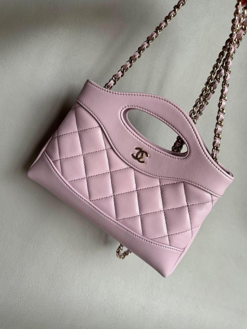 CHANEL-Nono 31 bag golden/sliver