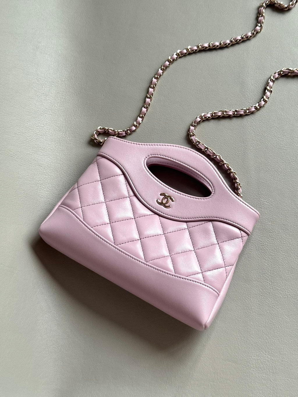 CHANEL-Nono 31 bag golden/sliver