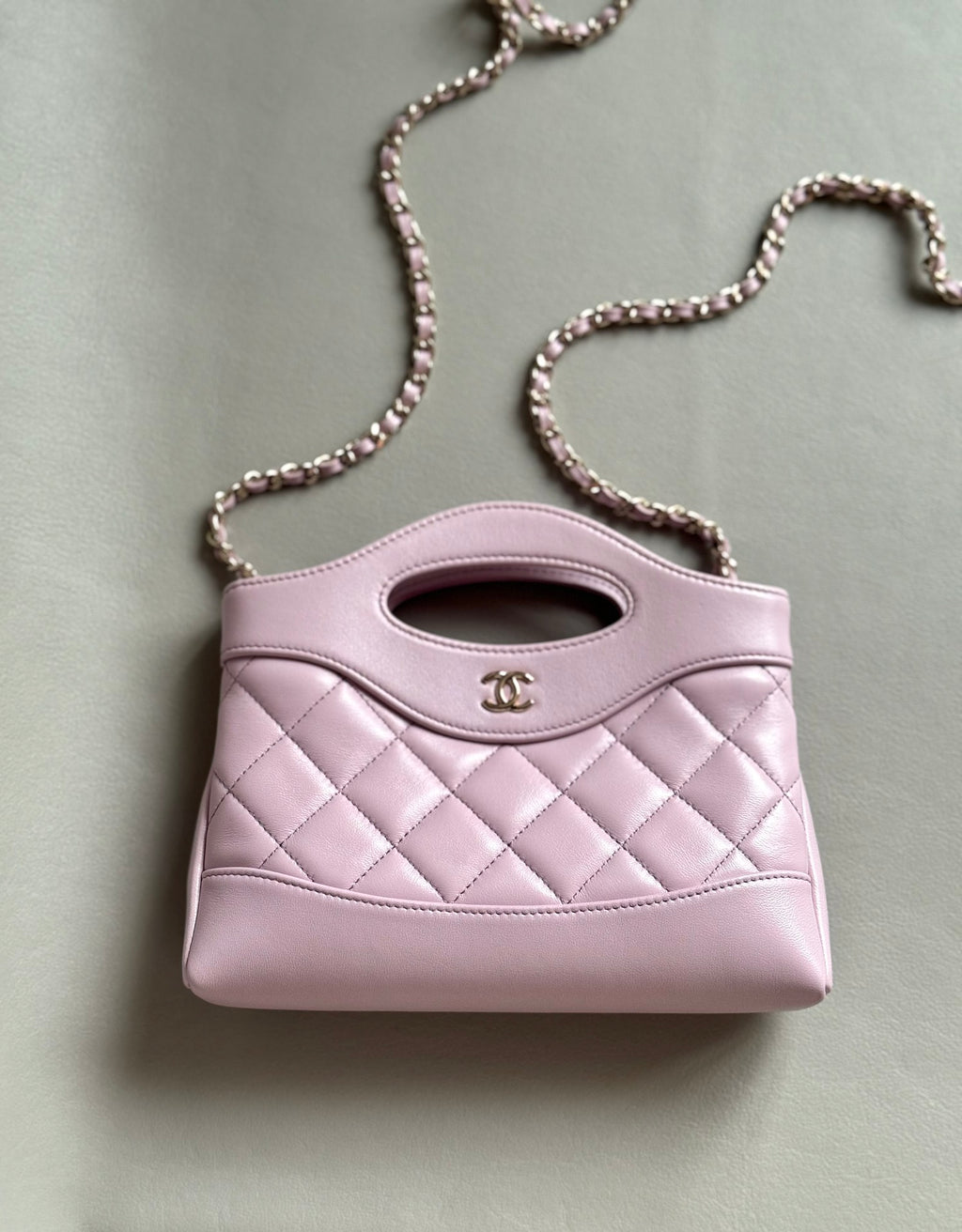 CHANEL-Nono 31 bag golden/sliver