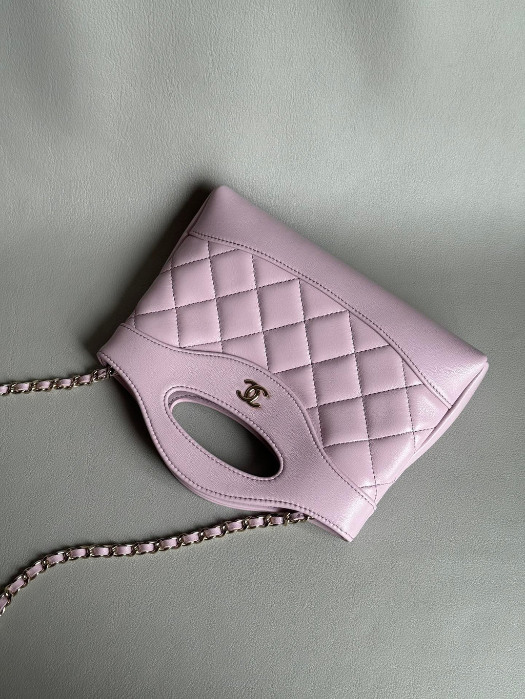 CHANEL-Nono 31 bag golden/sliver