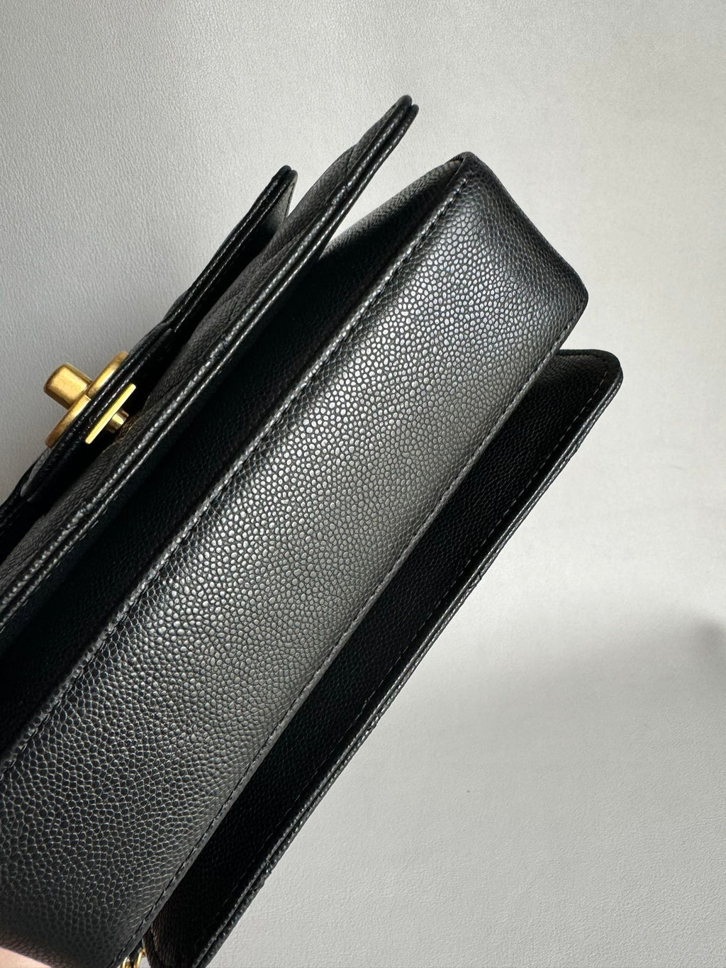 CHANEL-24K Handheld Flap bag golden/sliver