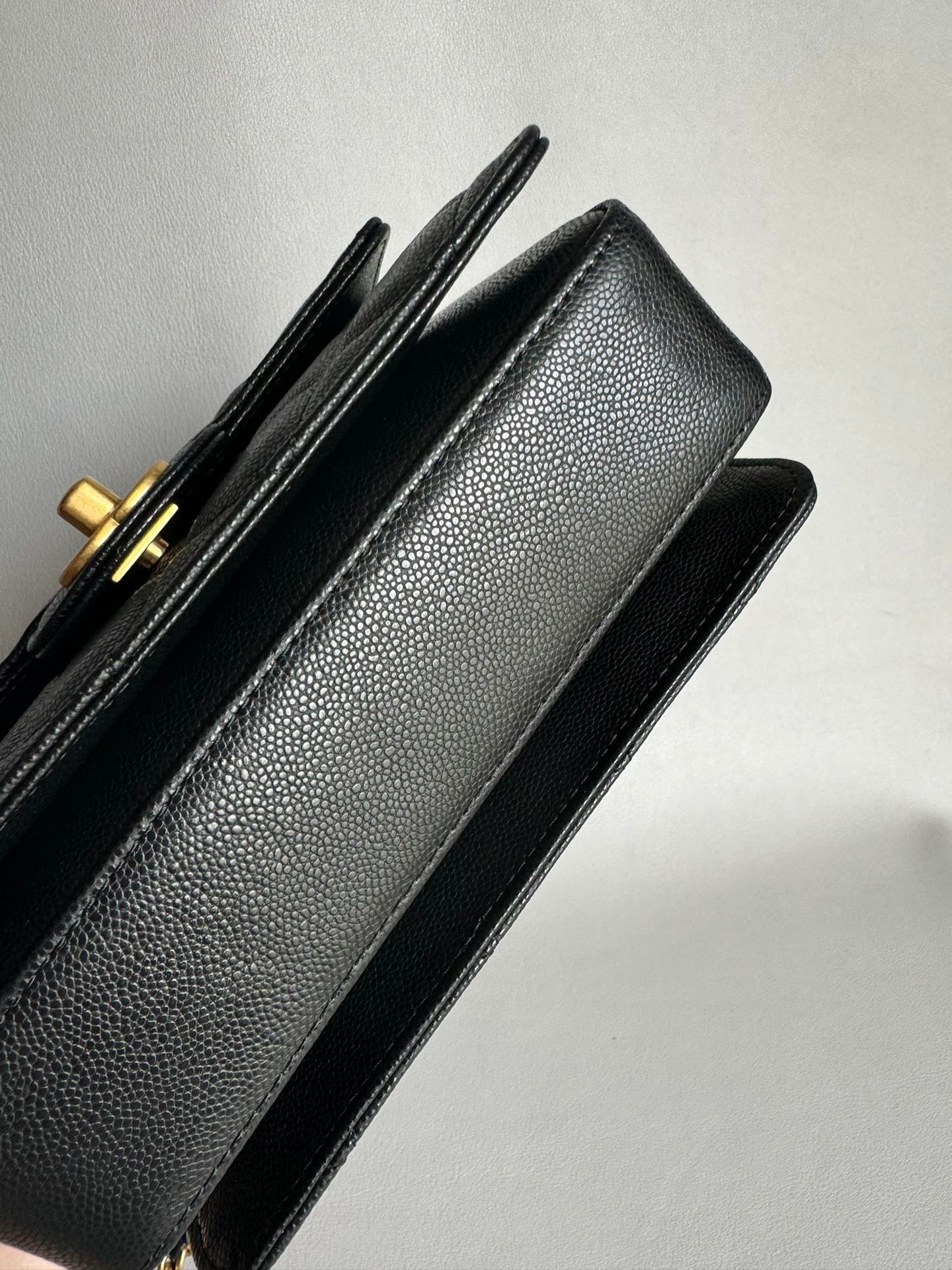 CHANEL-24K Handheld Flap bag golden/sliver