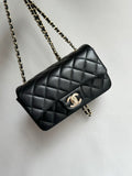 CHANEL-24K Classic Flap bag golden/sliver