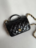 CHANEL-24a Flap bag golden/sliver