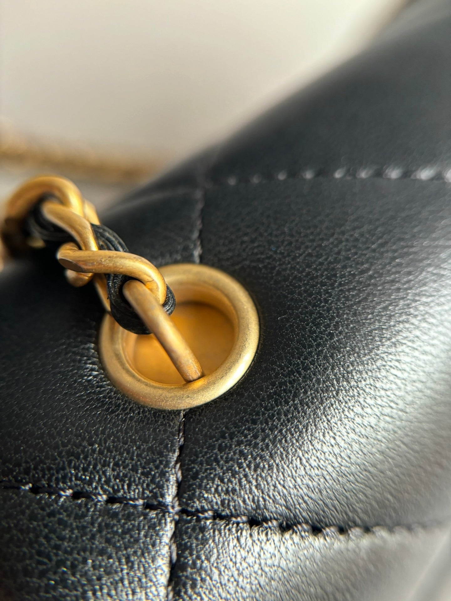 CHANEL-24K Pearl Flap bag golden/sliver