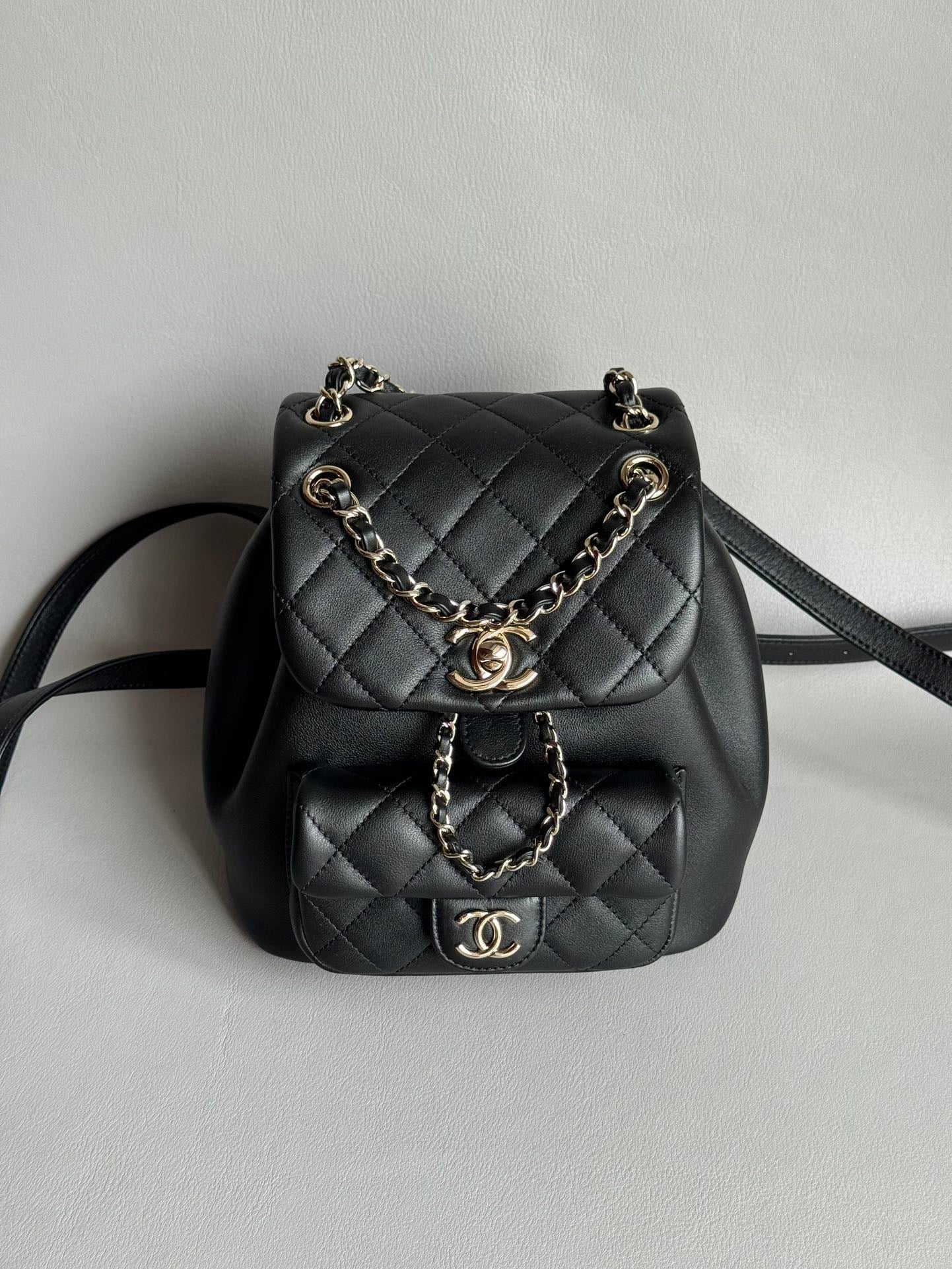CHANEL-25A Duma bag golden/sliver