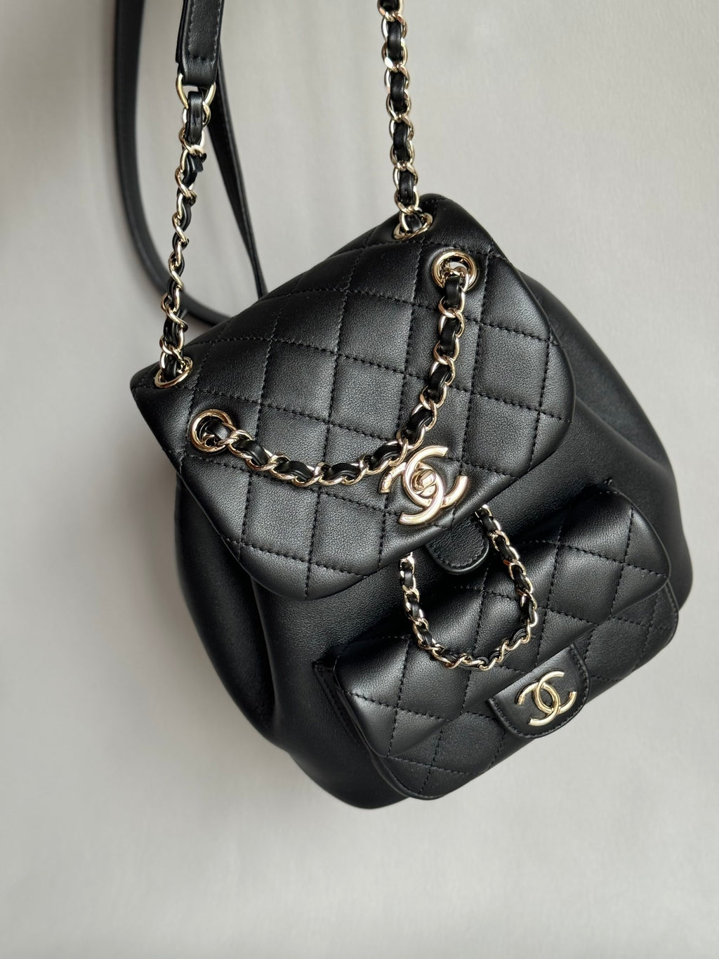 CHANEL-25A Duma bag golden/sliver