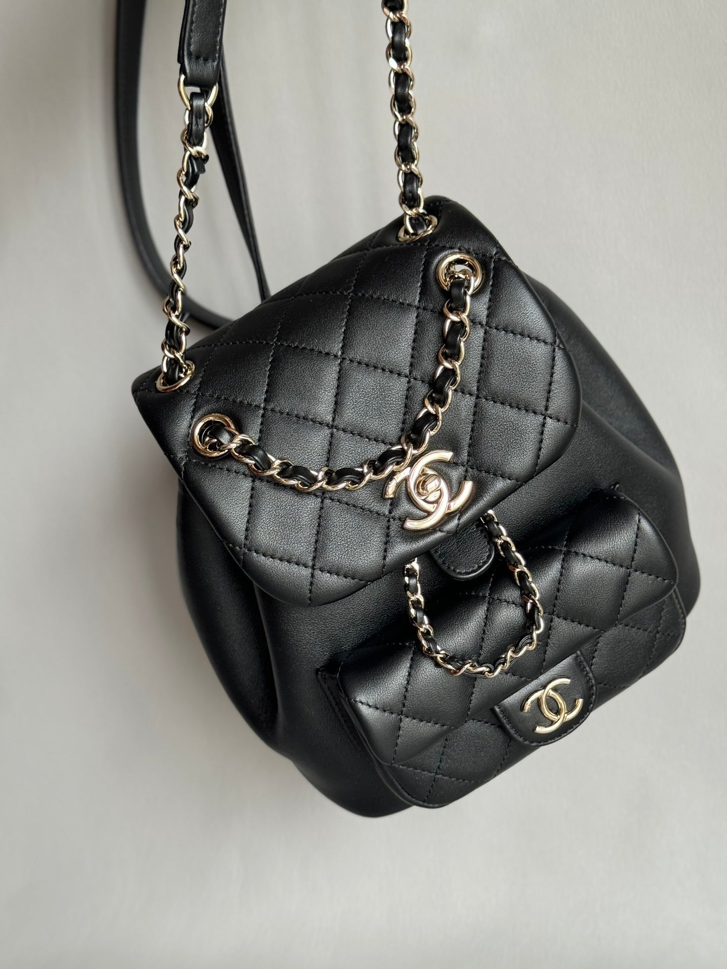 CHANEL-25A Duma bag golden/sliver