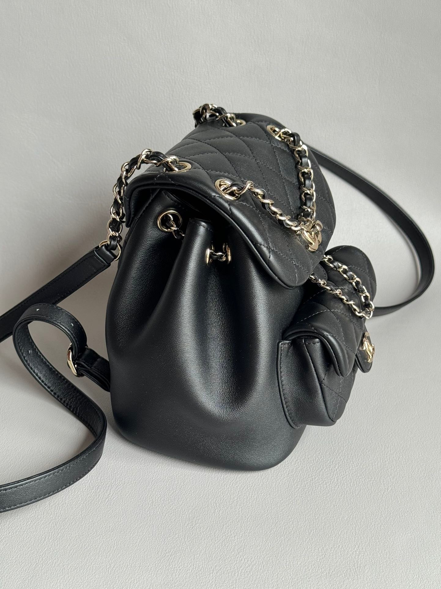 CHANEL-25A Duma bag golden/sliver