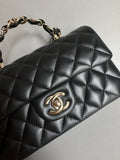 CHANEL-25B CF Handle  bag golden/sliver