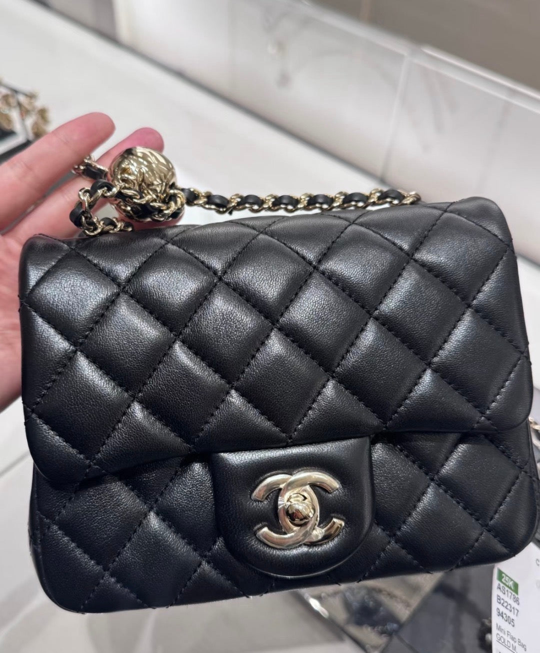 CHANEL-24K  Flap bag golden/sliver