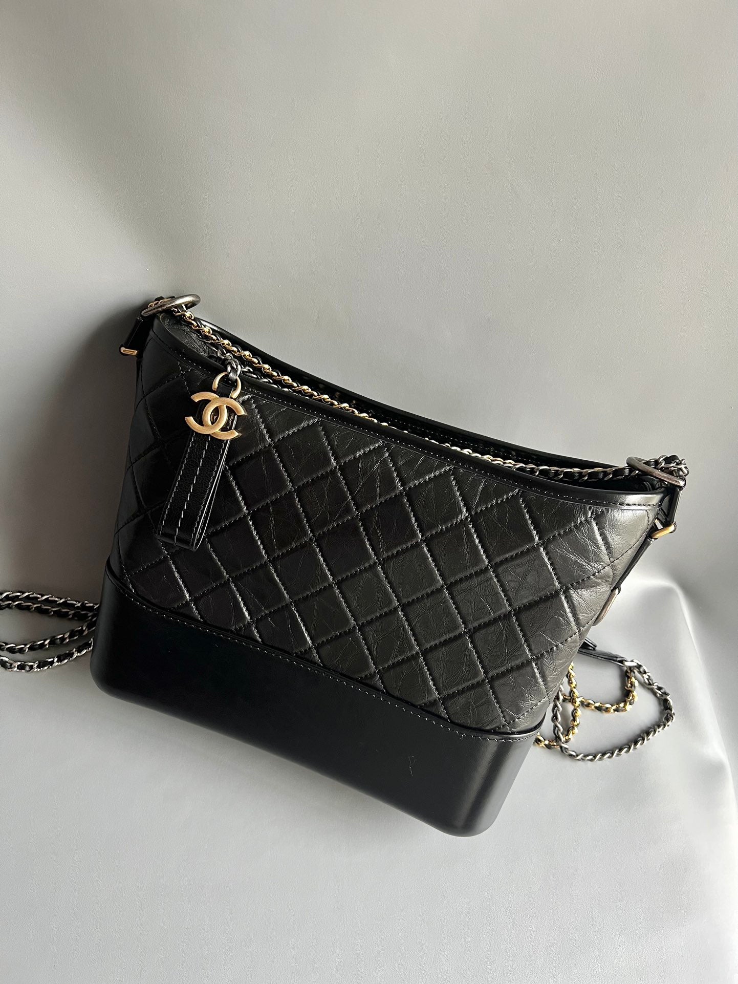 CHANEL- Gabrielle  bag golden/sliver