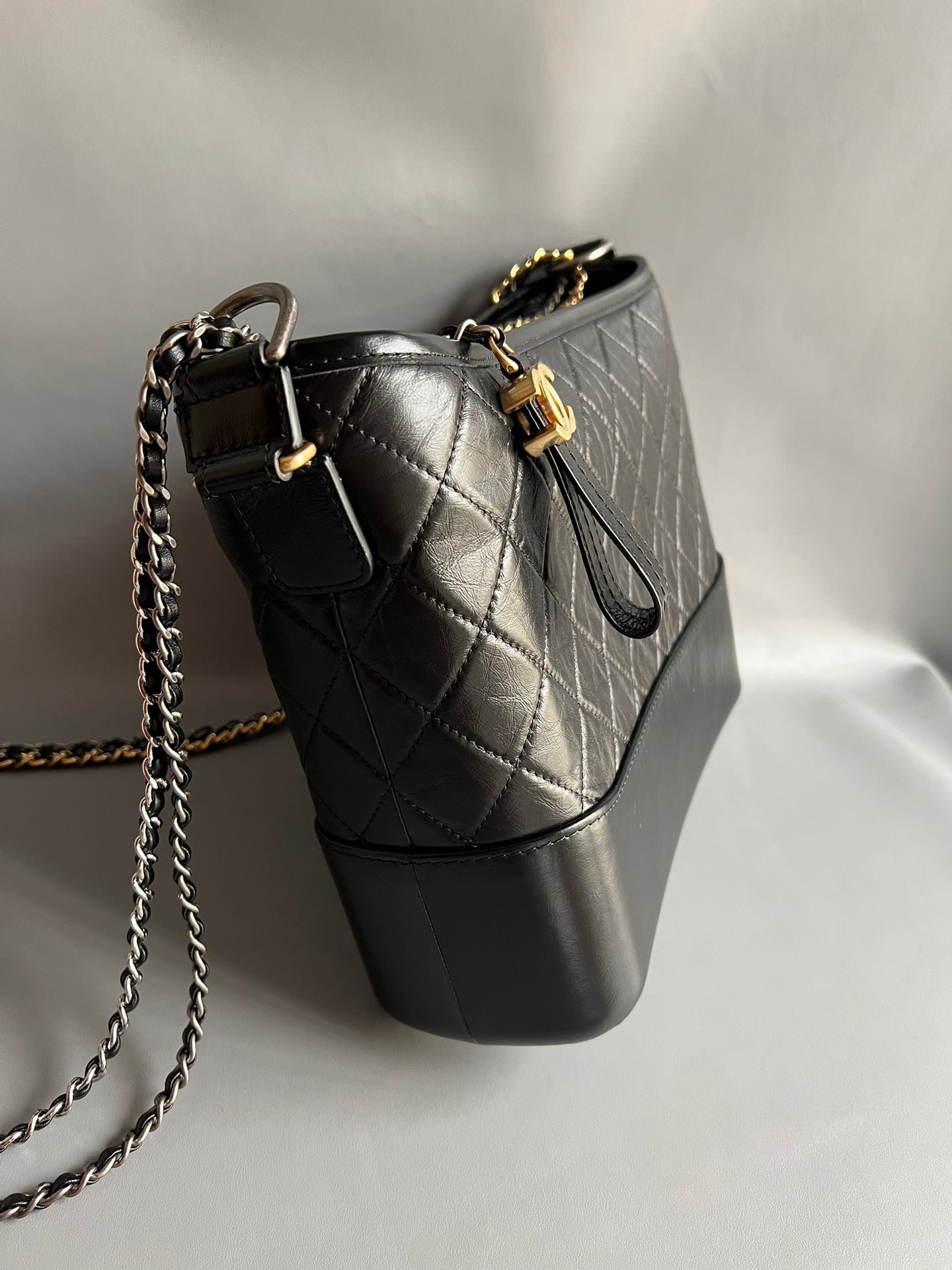 CHANEL- Gabrielle  bag golden/sliver