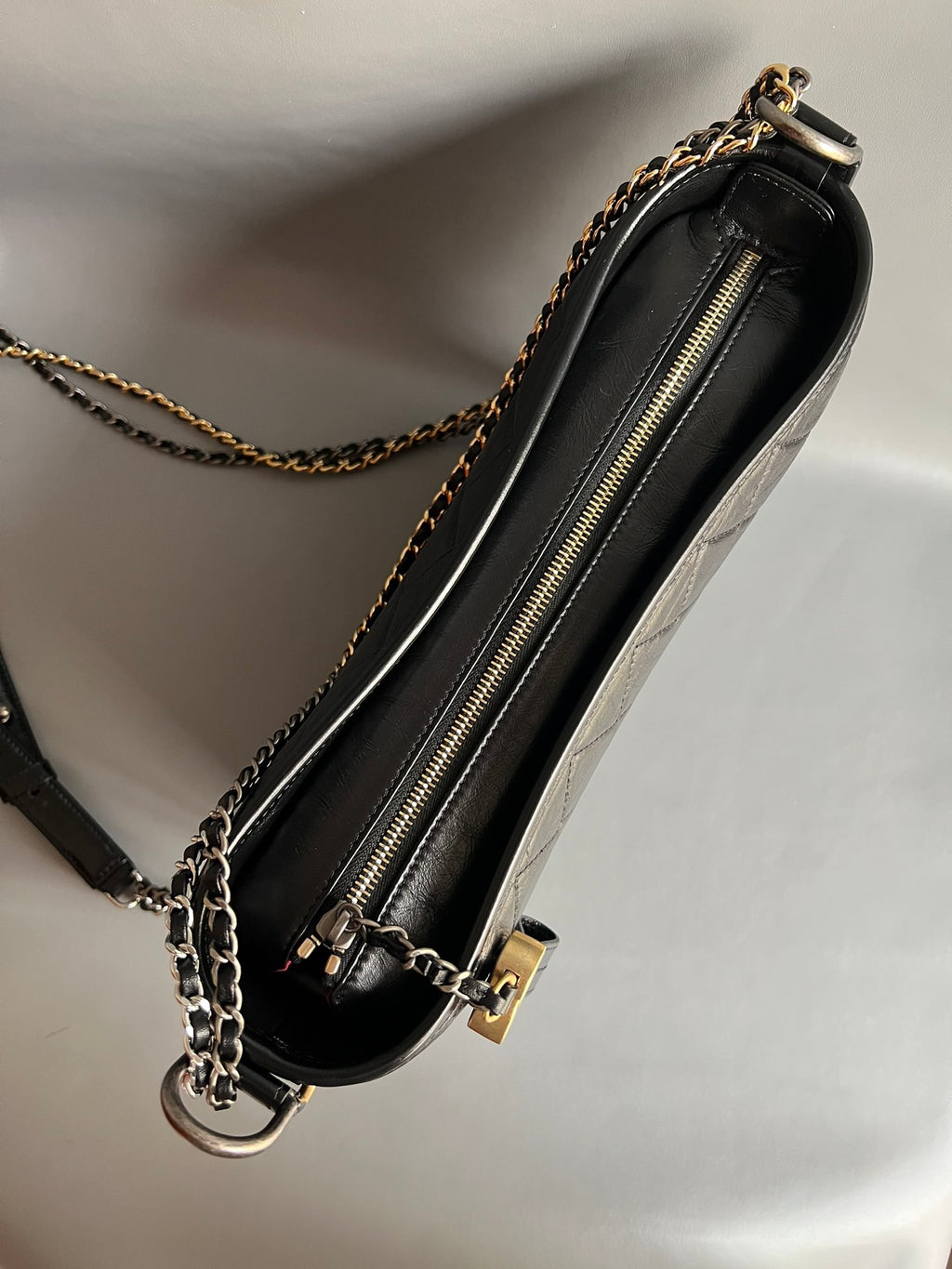 CHANEL- Gabrielle  bag golden/sliver