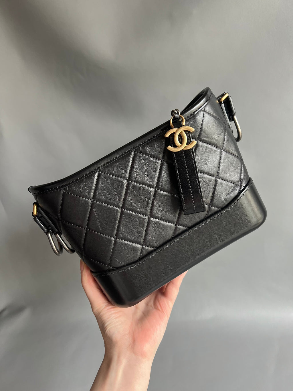 CHANEL- Gabrielle  bag golden/sliver