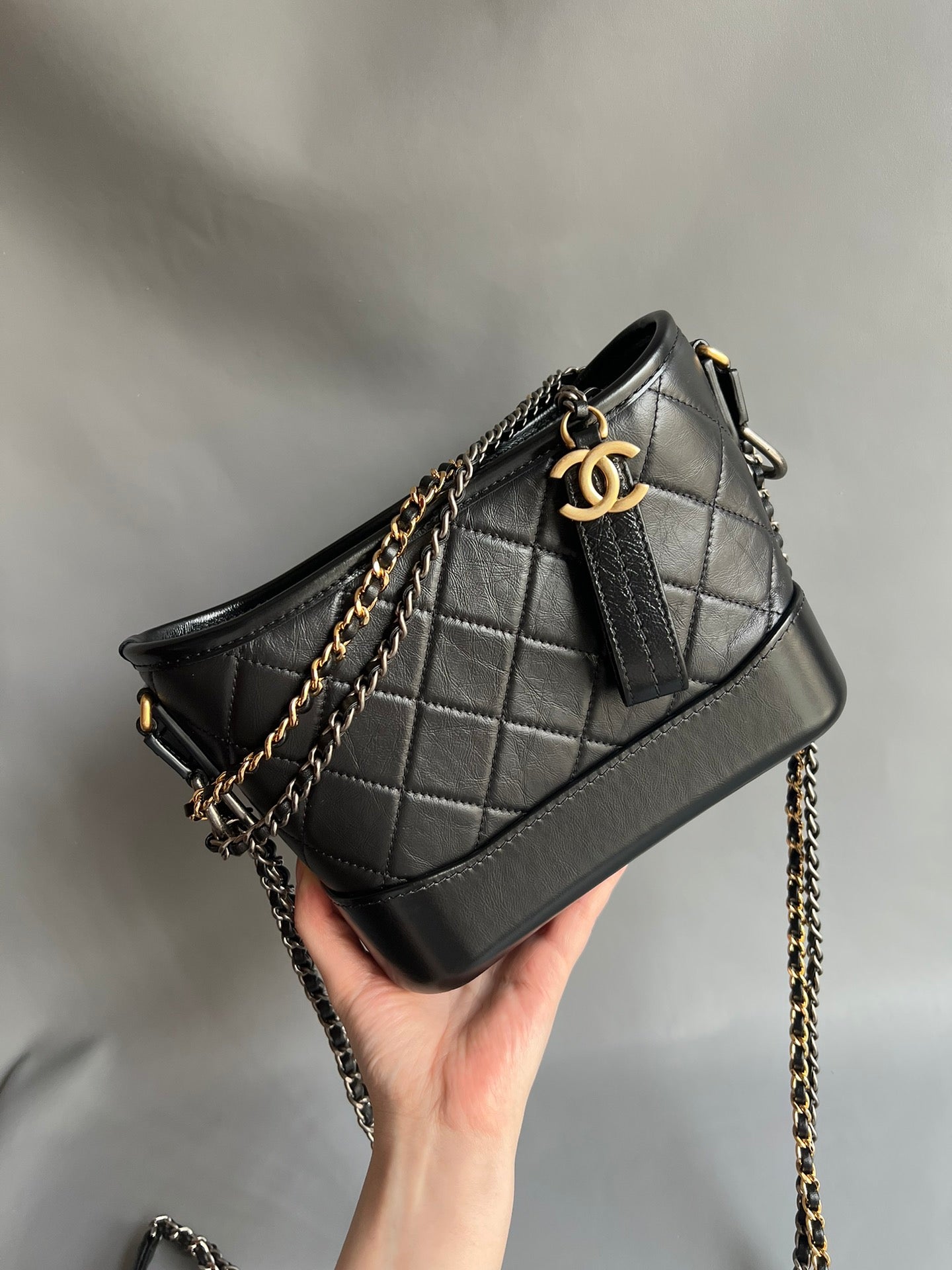 CHANEL- Gabrielle  bag golden/sliver