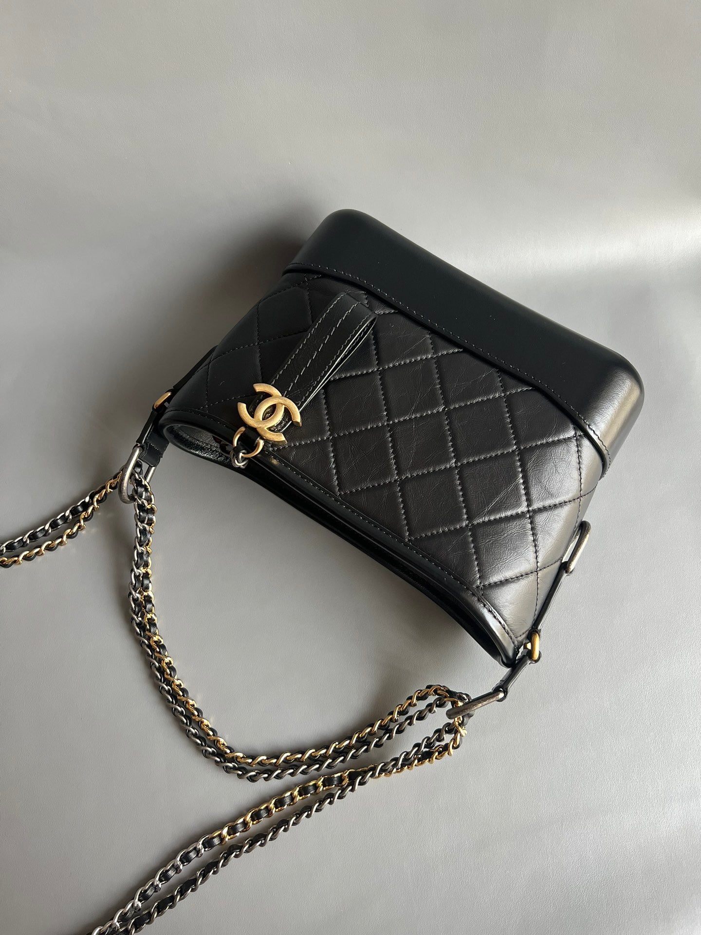 CHANEL- Gabrielle  bag golden/sliver