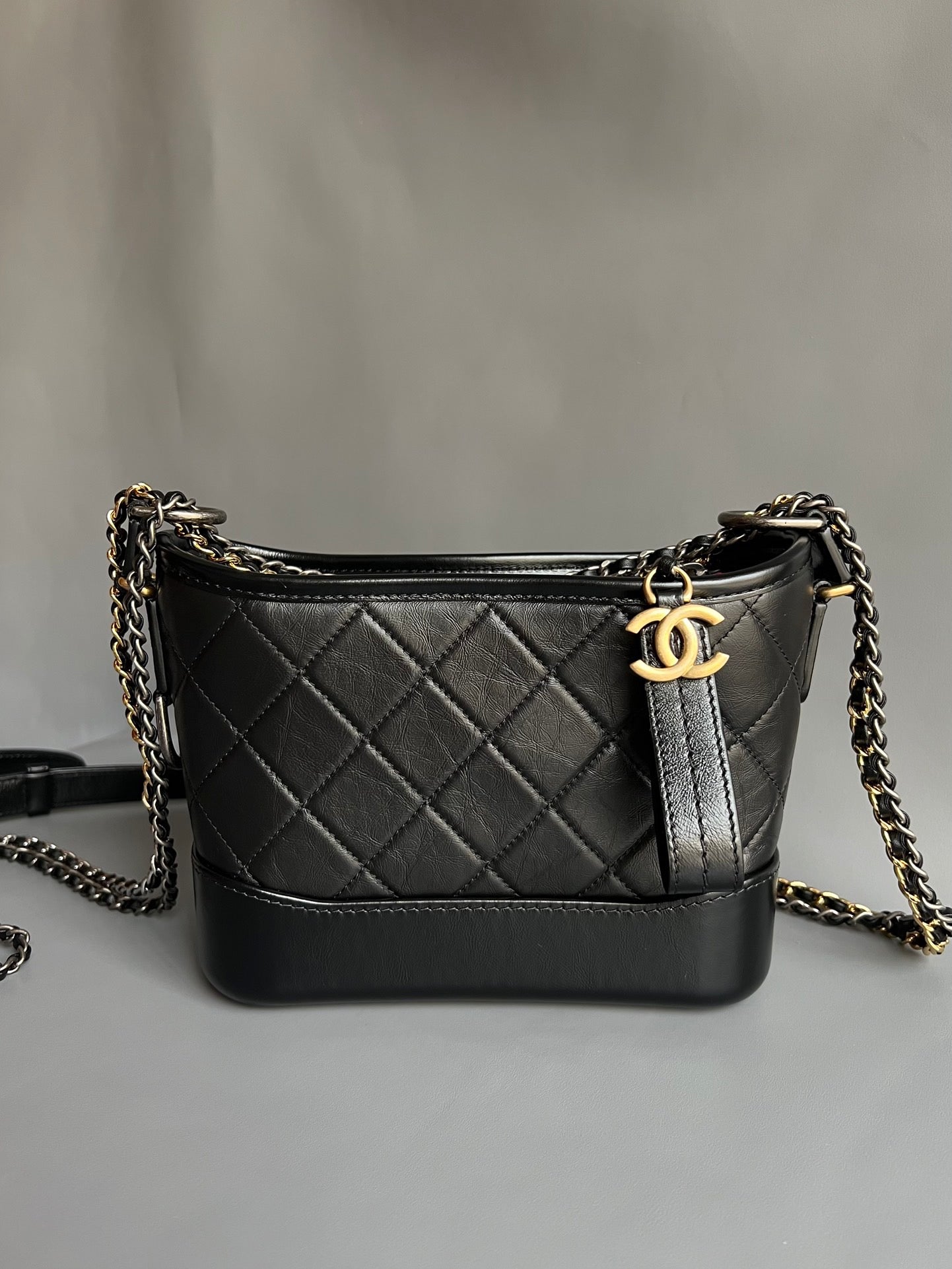CHANEL- Gabrielle  bag golden/sliver