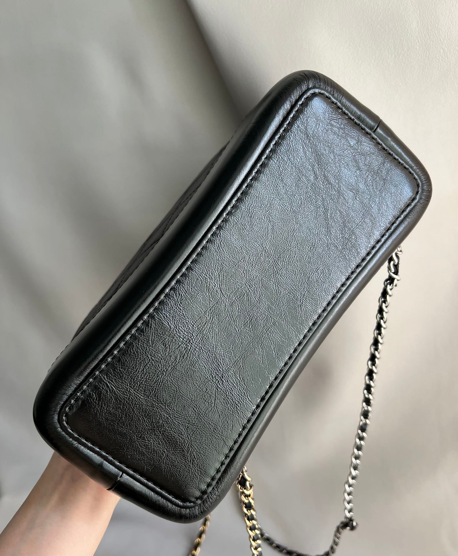 CHANEL-24P Gabrielle backpack bag golden/sliver