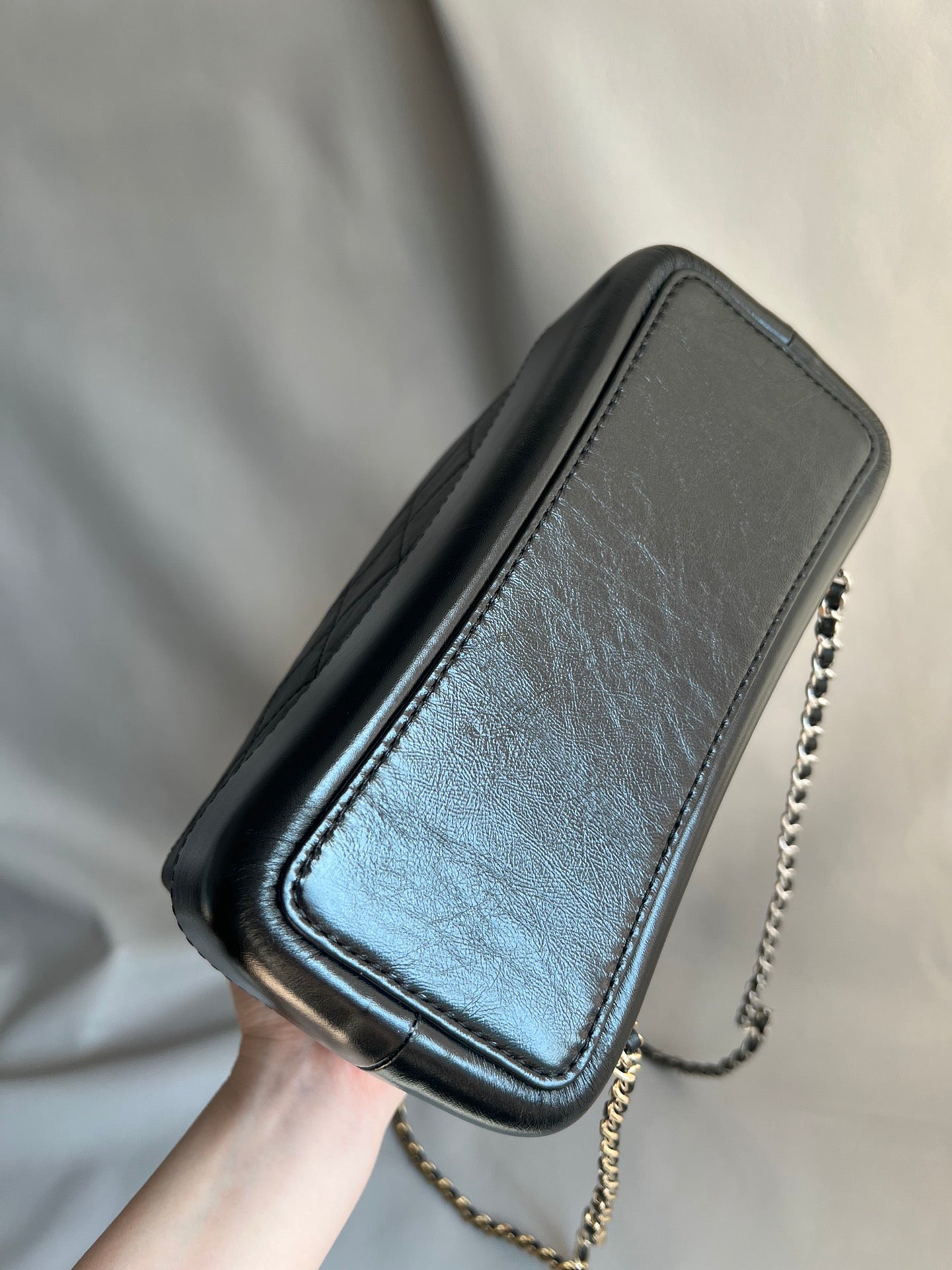 CHANEL-24P Gabrielle backpack bag golden/sliver