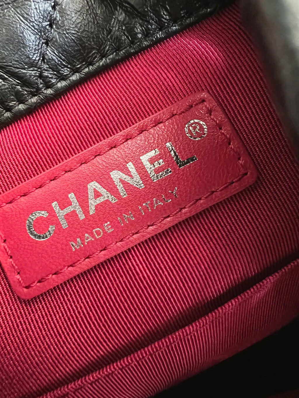 CHANEL-24P Gabrielle backpack bag golden/sliver