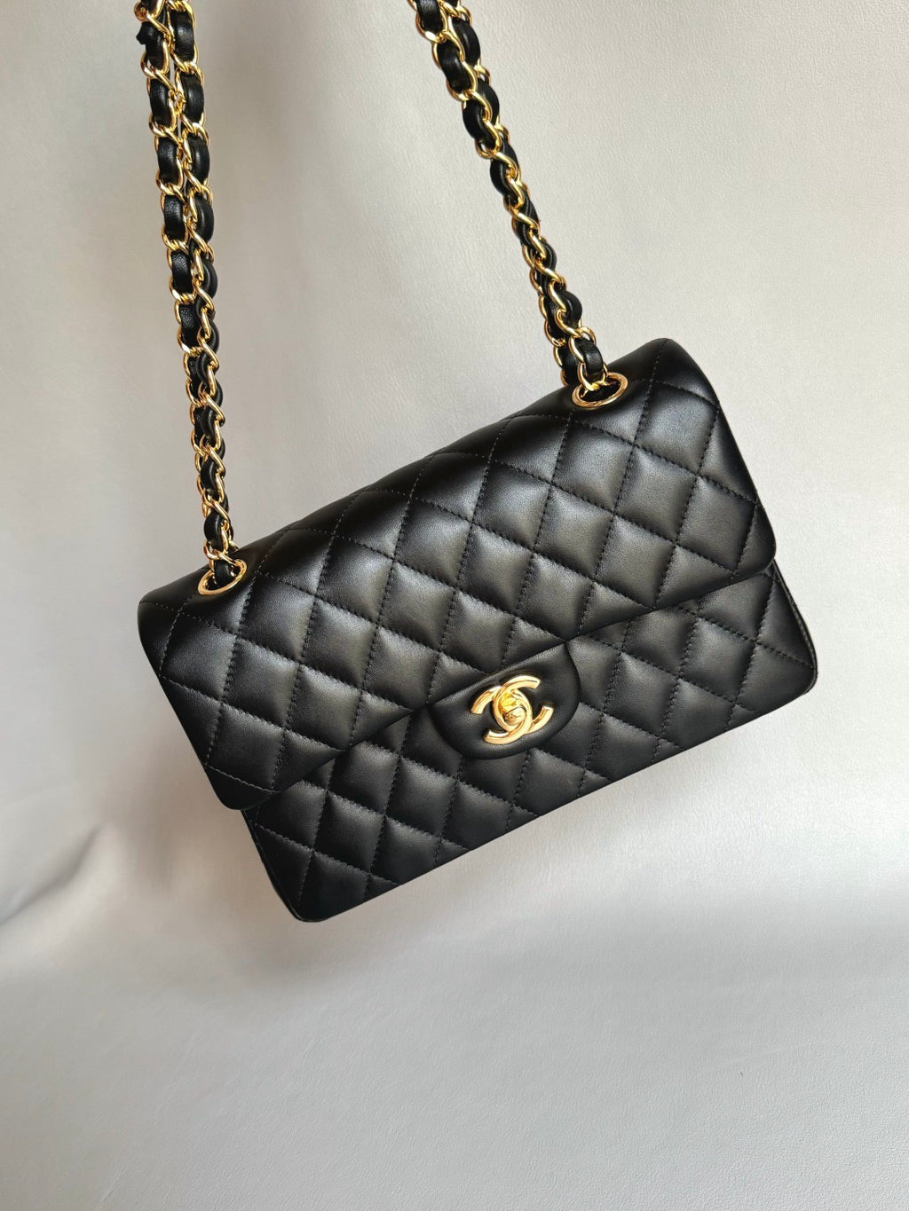 CHANEL- Flap23 bag golden/sliver