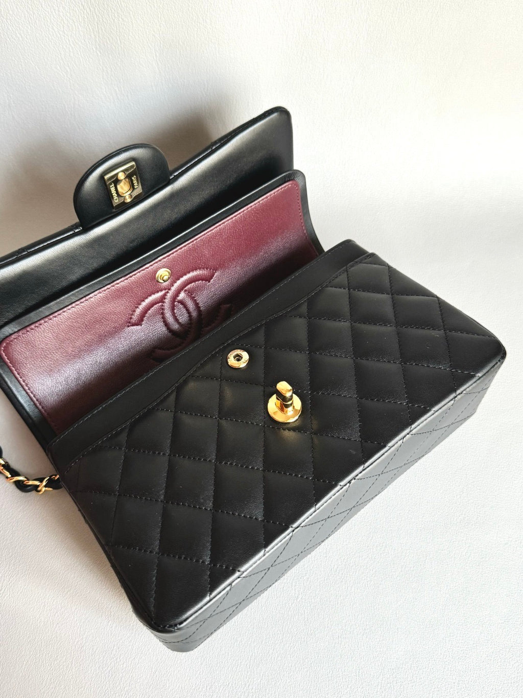 CHANEL- Flap23 bag golden/sliver