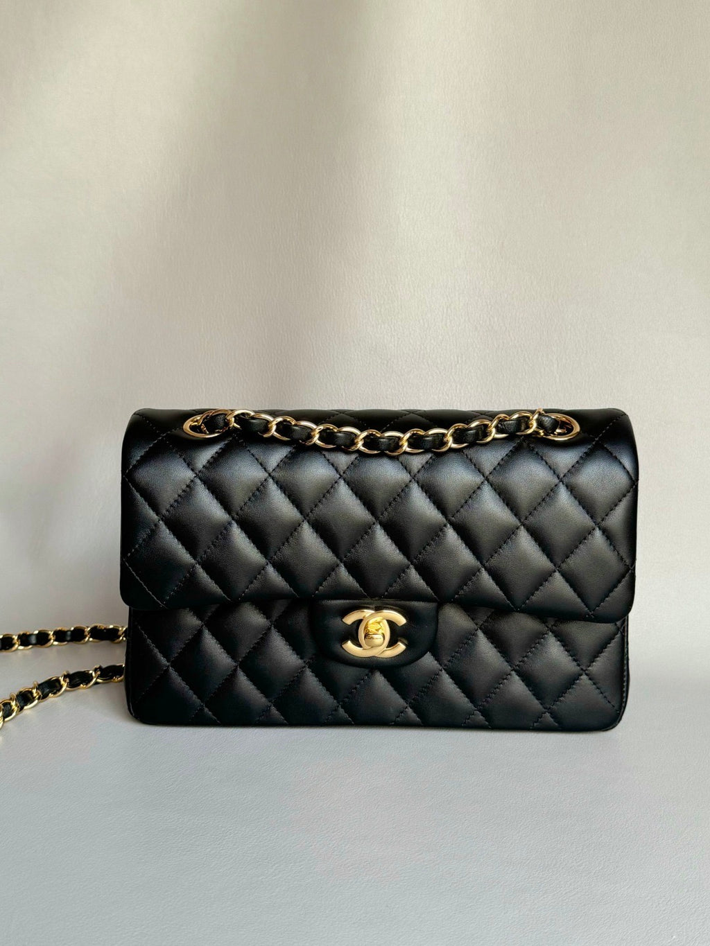 CHANEL- Flap23 bag golden/sliver