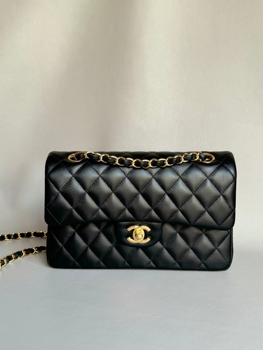 CHANEL- Flap23 bag golden/sliver