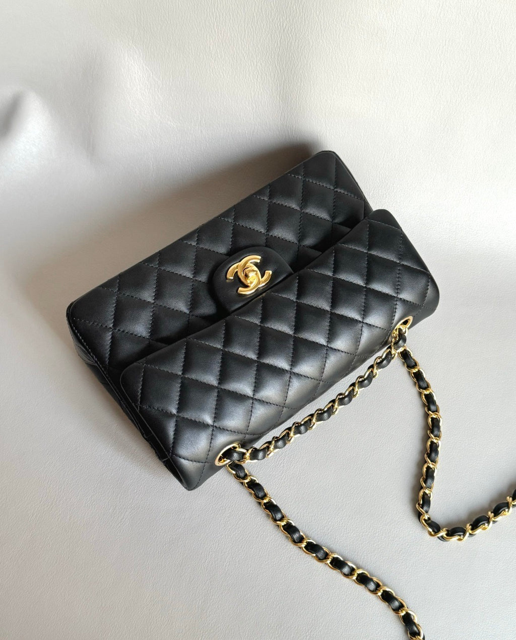 CHANEL- Flap23 bag golden/sliver